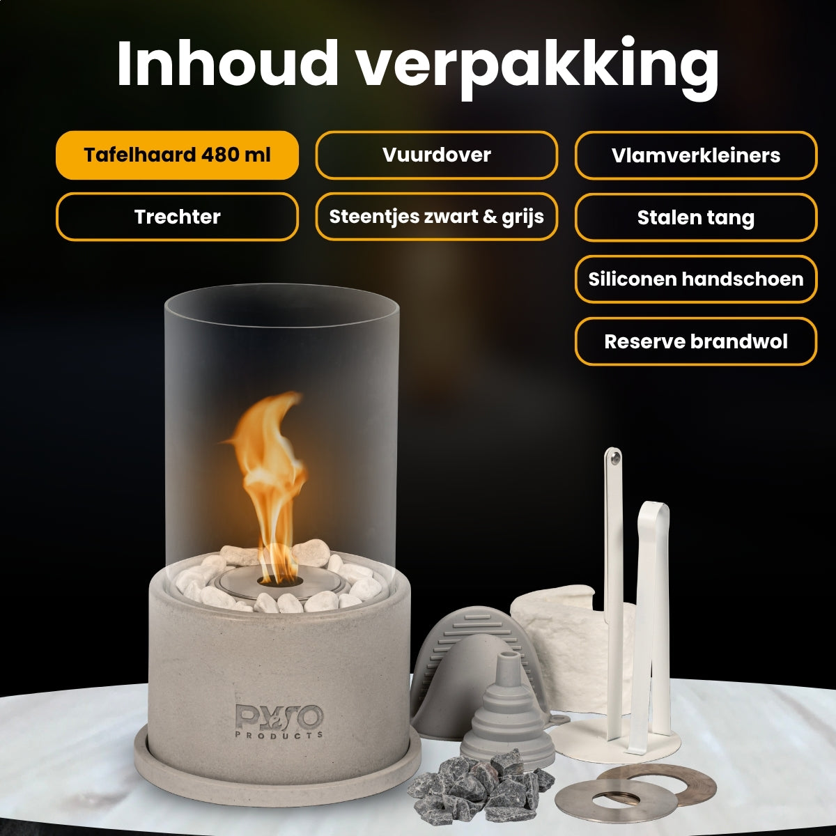 PyroProducts® Tafelhaard Cementwit - PyroProducts