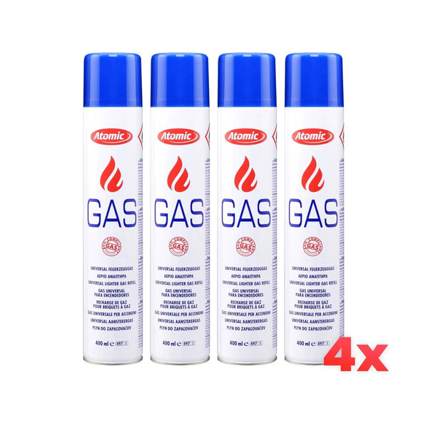 4x Atomic Aanstekergas (400 ml)