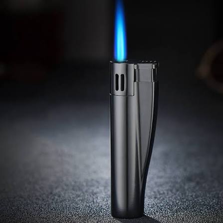 Jetflame aansteker met een blauwe vlam onder druk